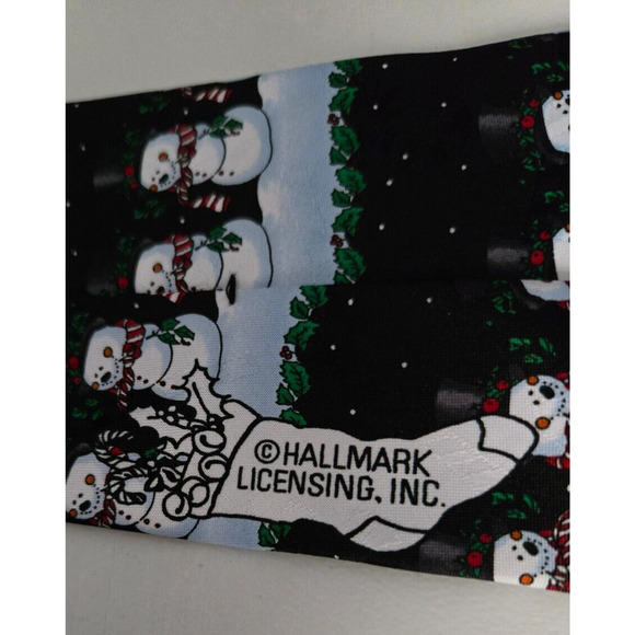 Vintage Hallmark Neck Tie Christmas Winter Snowman Design ⛄️⛄️⛄️ - Picture 3 of 6